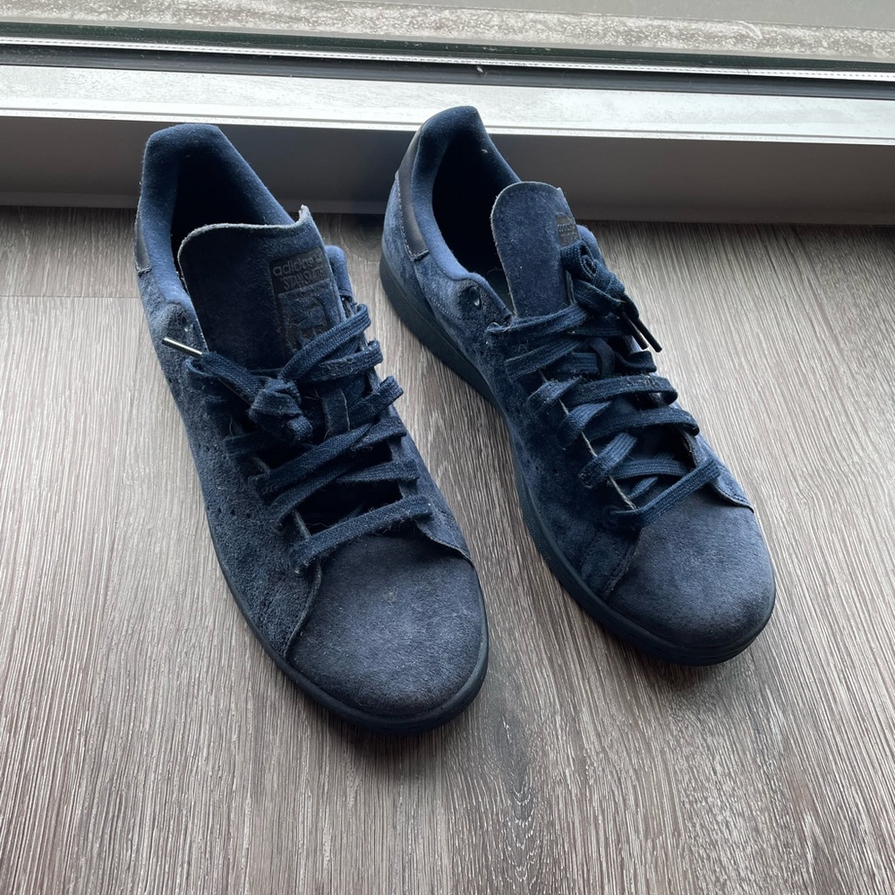 adidas stan smith - night indigo suede sneakers - sz 9 mens - Picture 9 of 11